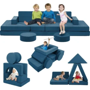 22Pcs modular children's play sofa - children's sofa, toddler sofa to stimulate children's creativity, convertible foam sofa